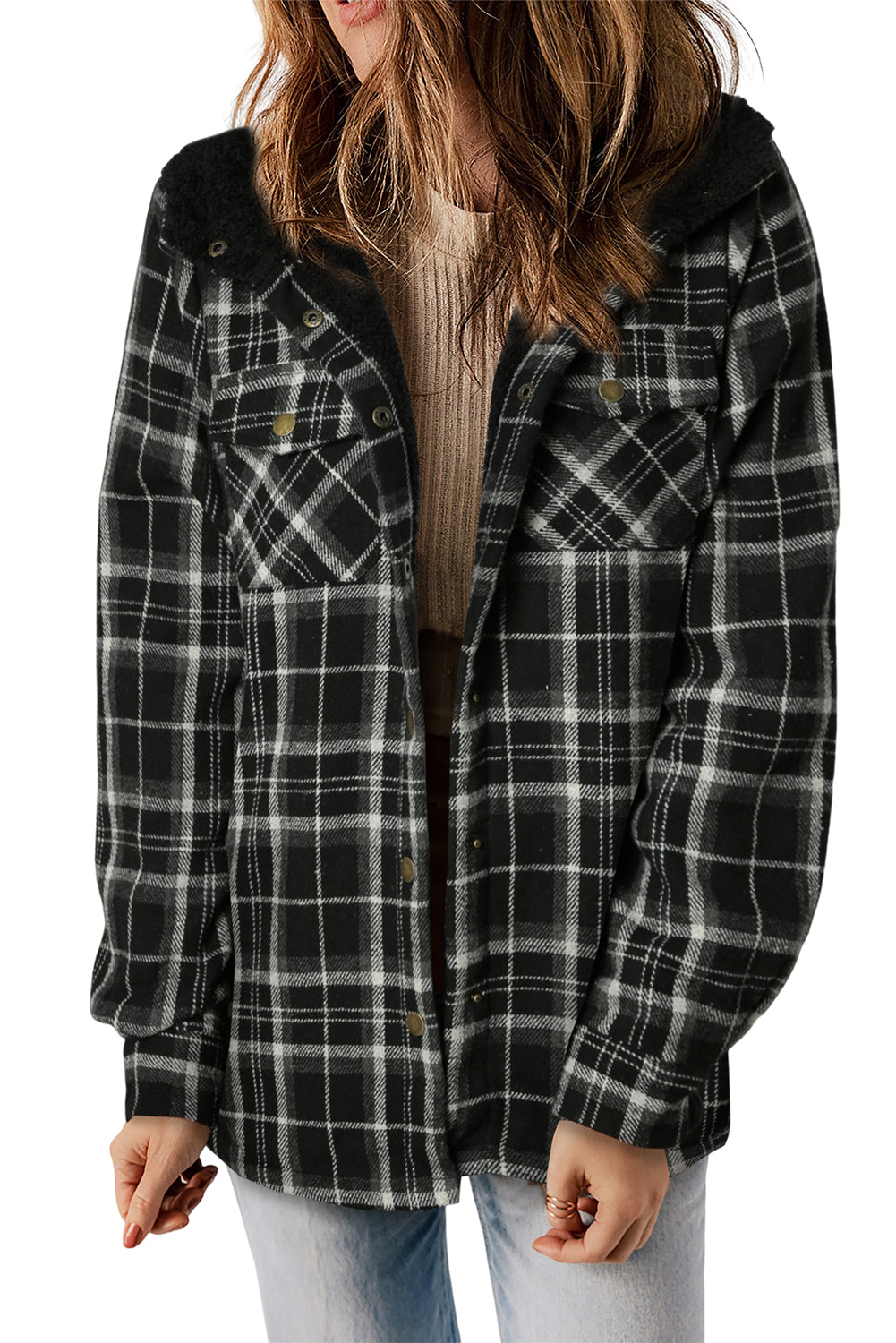 EB | Gitterjacke mit Plüschfutter Warm und Stilvoll Ideal für Den Alltag