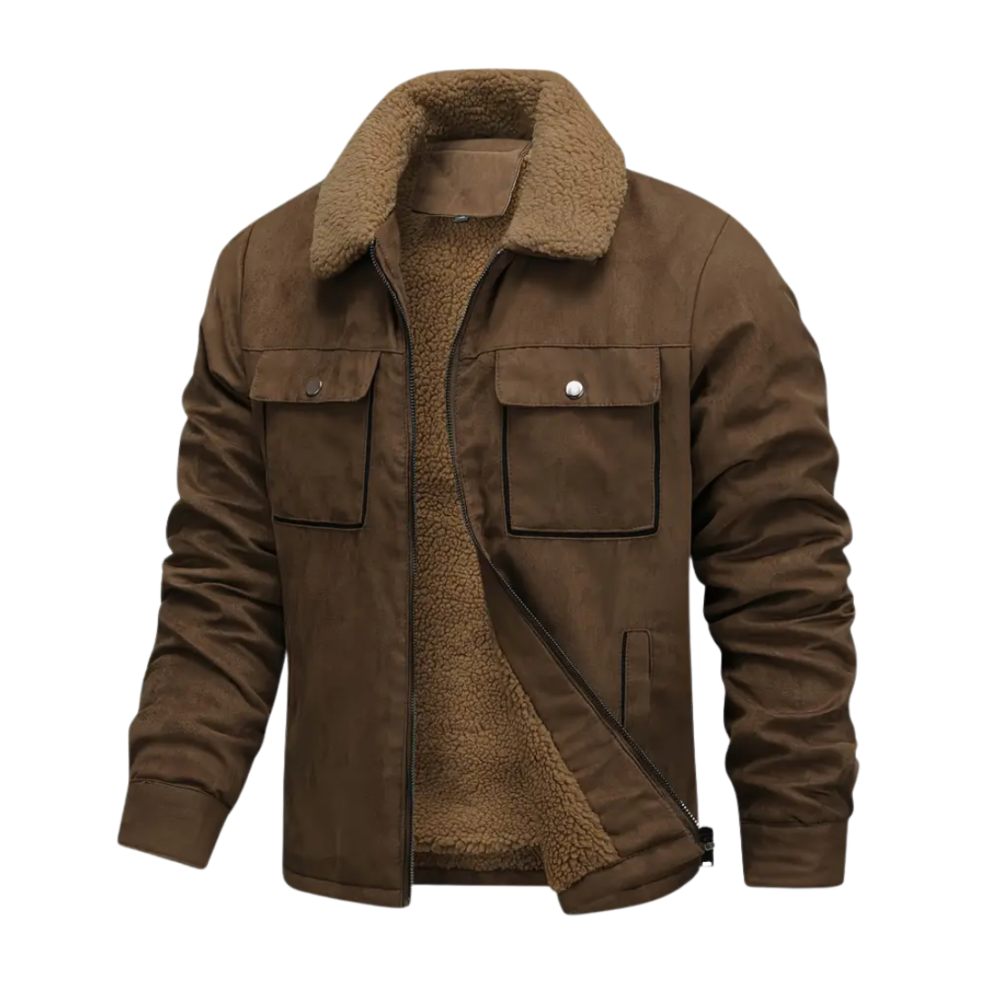 EB | Herren Outdoor-Jacke gefüttert mit Teddy & Schalkragen