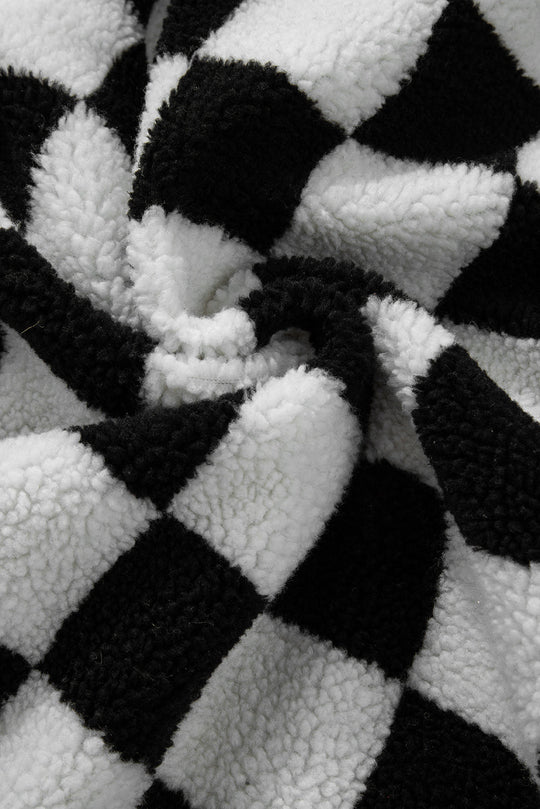 EB | Gitter Sherpa Jacke Polyester Warm und Trendy Produktbeschreibung: