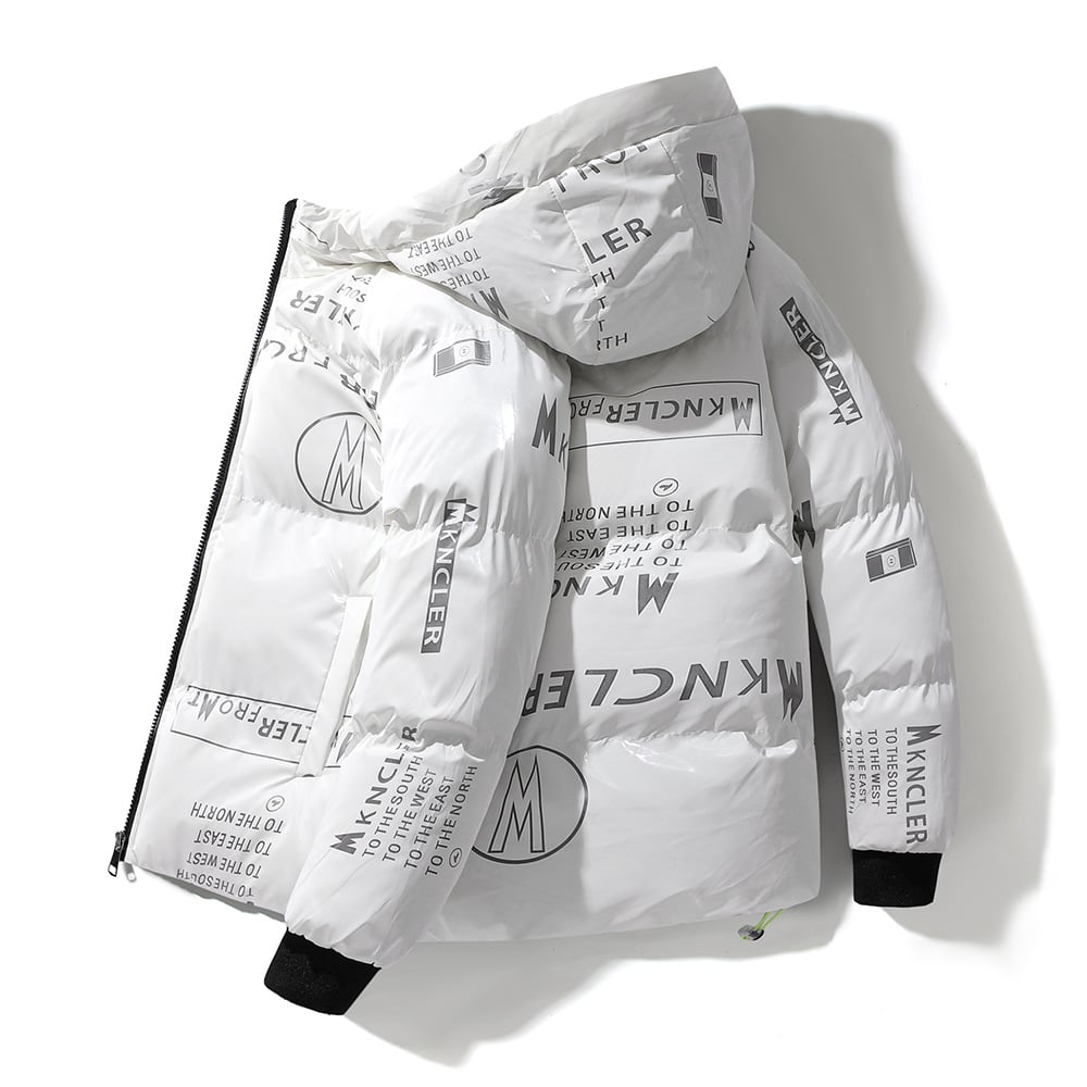 EB | Gesteppt Herrenjacke mit Kapuze und Vinyleffekt