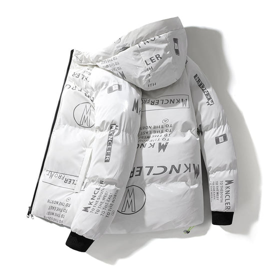 EB | Gesteppt Herrenjacke mit Kapuze und Vinyleffekt