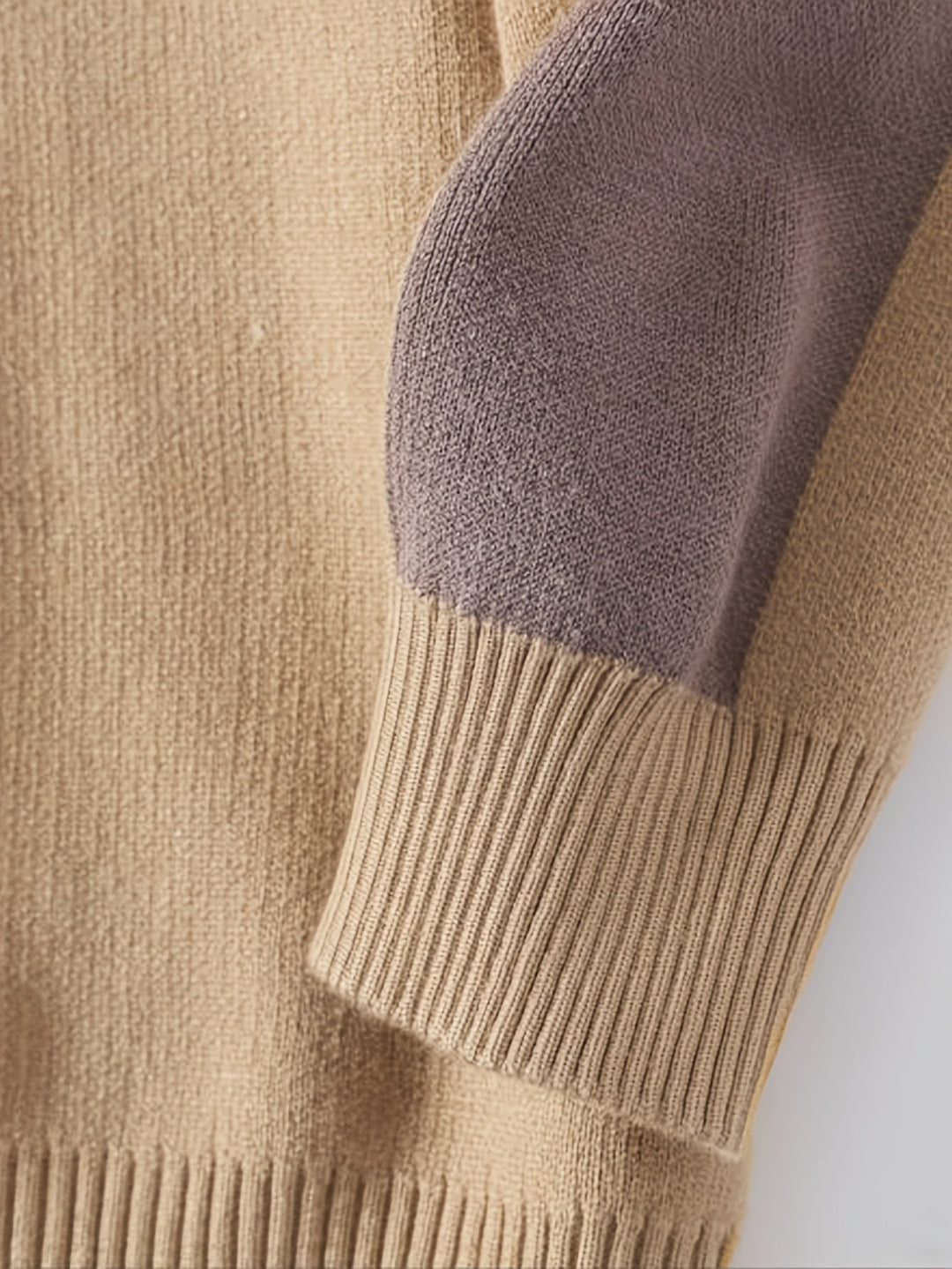 EB | Strickpullover mit Farbigen Ärmeln Weich und Warm Perfekt für Den Alltag