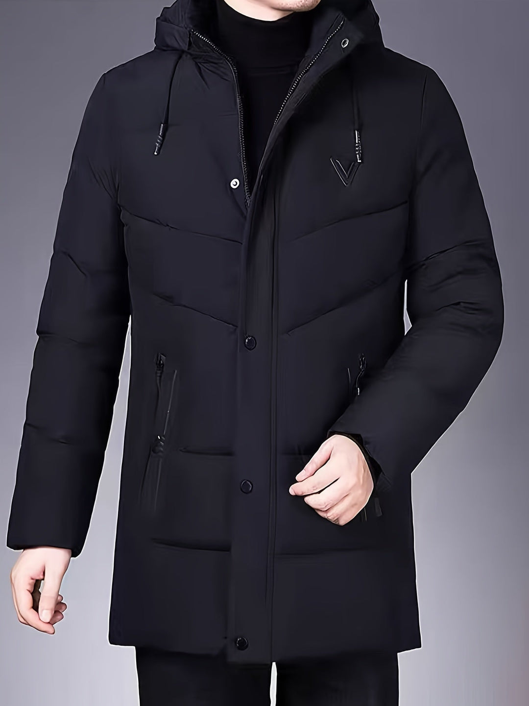 EB | Warme Pufferjacke mit Kapuze Polyester Stil und Schutz