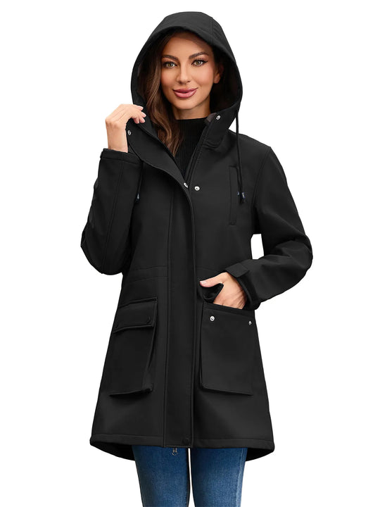 EB | Wasserdichte Softshell-Jacke mit Kapuze für Damen Elina