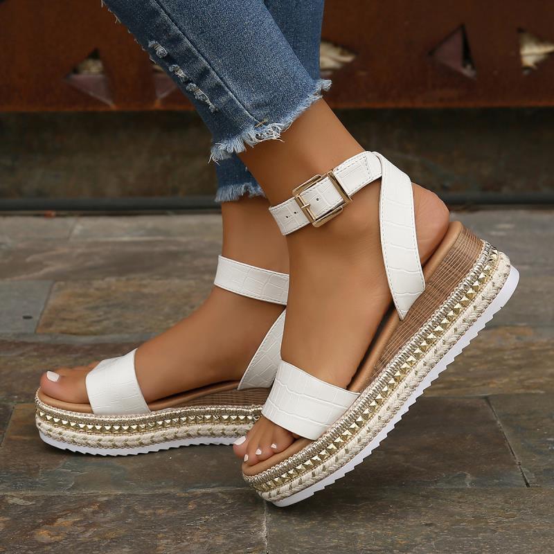EB | Sommer Sandalen mit Schnallenriemen und Plateau