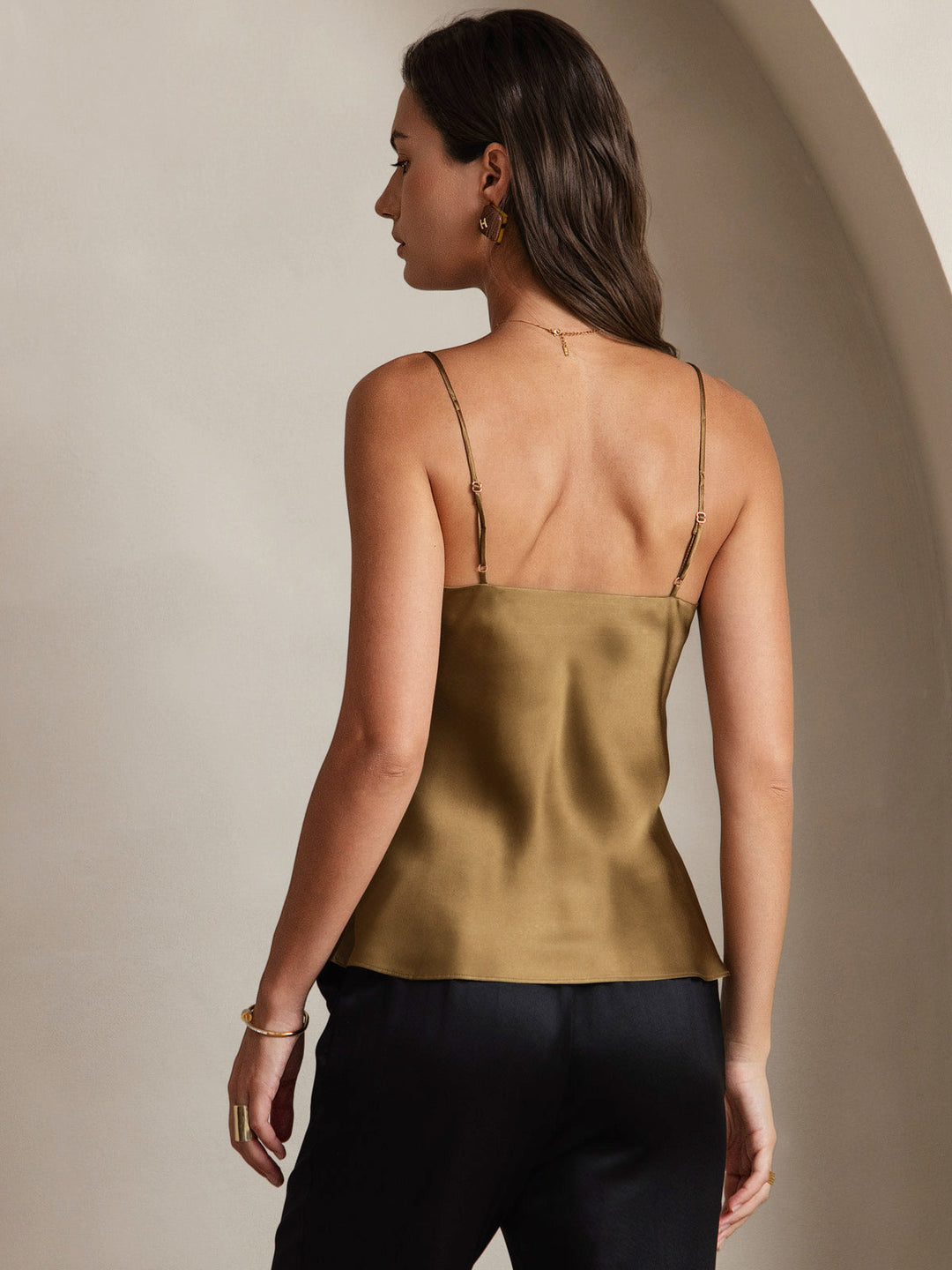 EB | V-Ausschnitt Reine Seide Spaghettiträger Camisole Top