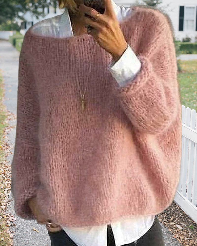 EB | Pullover mit Farbdetail Am Nacken