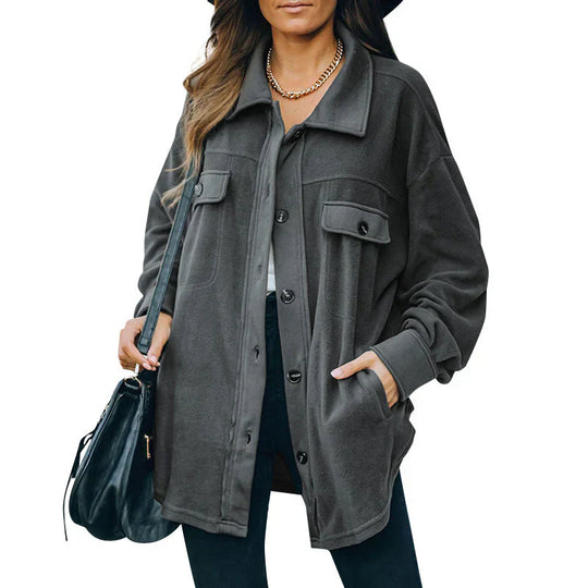 EB | Fleece-Jacke mit Knöpfen