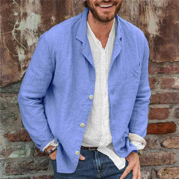 EB - Leichte Baumwoll-blazer für Herren: Komfort und Stil