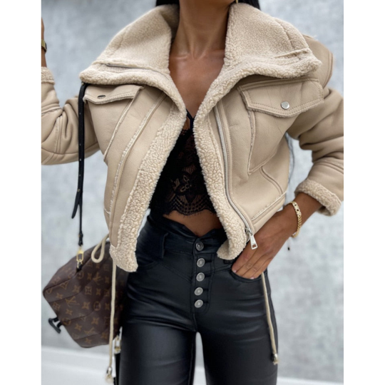 EB | Stylische Winter Cropped Jacke Warm