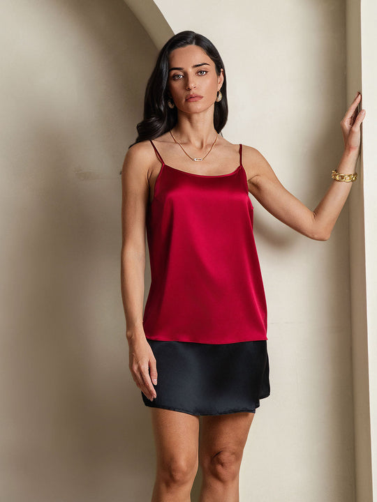 EB | Seide Entspannt Spaghettiträger Camisole Top
