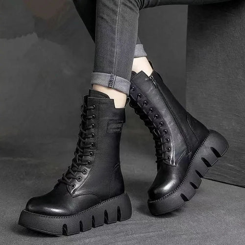 EB | Reißverschluss Hohe Fleece Damenstiefel