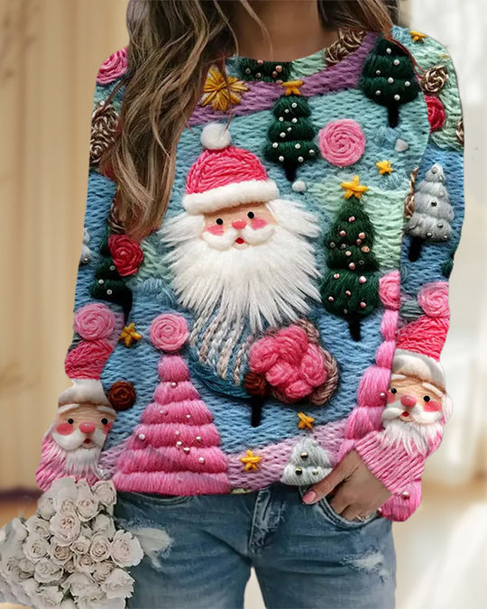 EB | Weihnachtsbaum und Weihnachtsmann Drucken