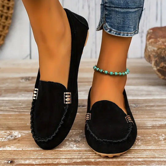 Lars Leichtgewicht Wildlederschuhe mit rutschfester flacher Sohle EB