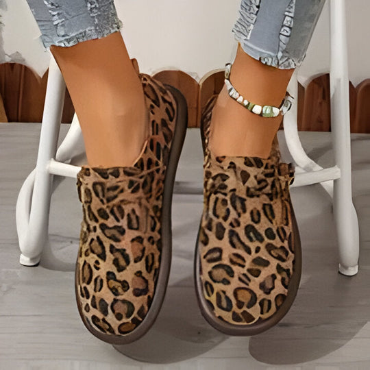 Patricia | Flache Schuhe mit Leopardenmuster für Frauen EB