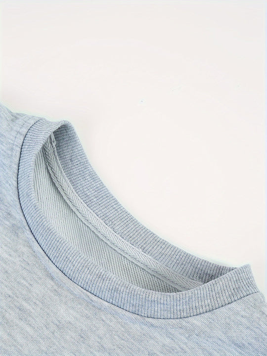 EB | Sweatshirt mit Künstlerischem Gesicht Baumwolle Trendy und Bequem