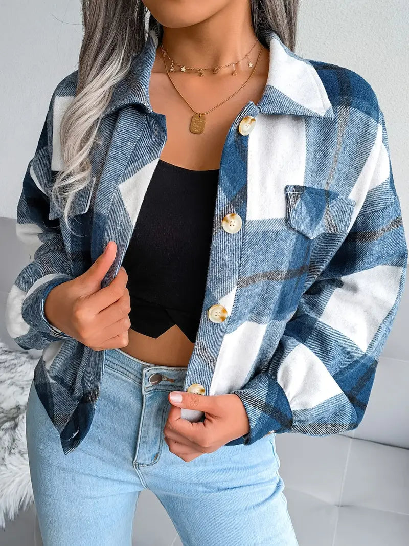 EB | Karierte Flanelljacke - Kurzschnitt