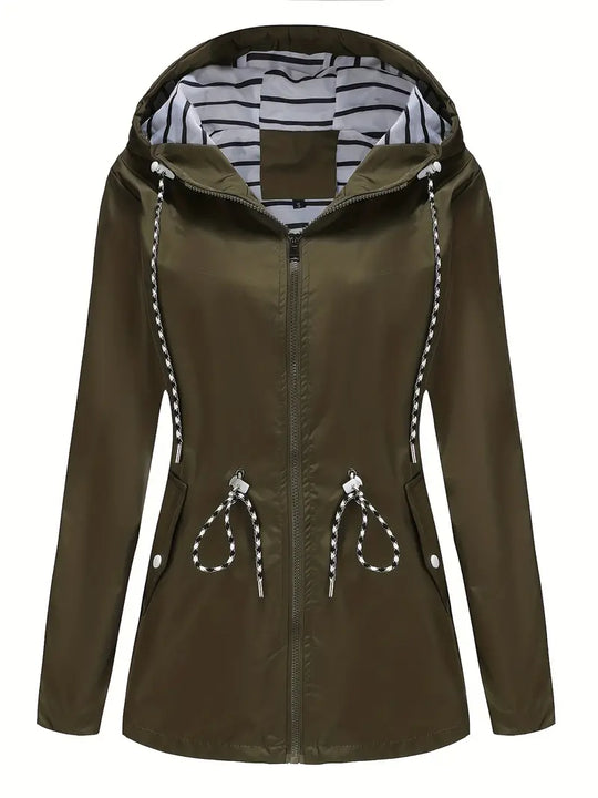 EB | Regenjacke - Wasserdicht mit Kapuze - Verstellbare Passform - Praktische Taschen