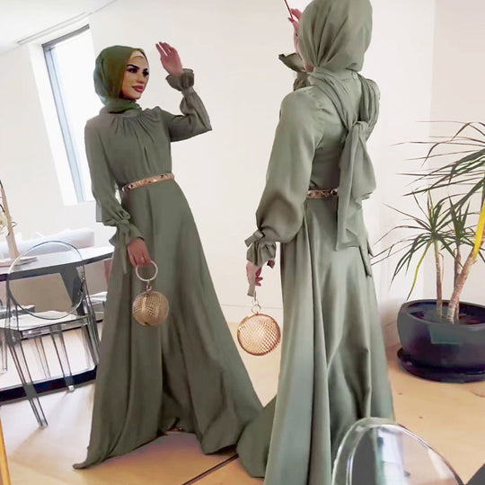 EB | Elegant Satin Gebundenes Kleid