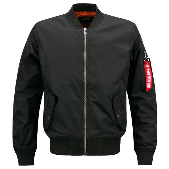 Men's  slim insulated bomber jacket with zip sleeve utility pocket and snap flap hand pockets EB