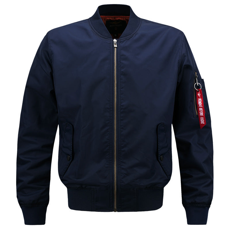 Men's  slim insulated bomber jacket with zip sleeve utility pocket and snap flap hand pockets EB