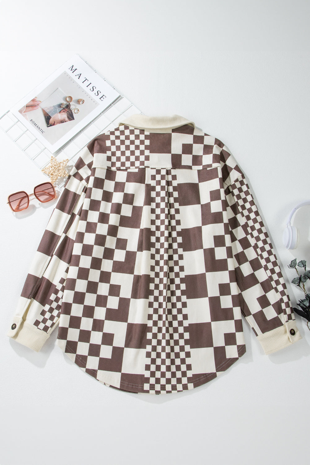 EB | Skakternet Hemdjacke Baumwollmischung Modern und Stilvoll