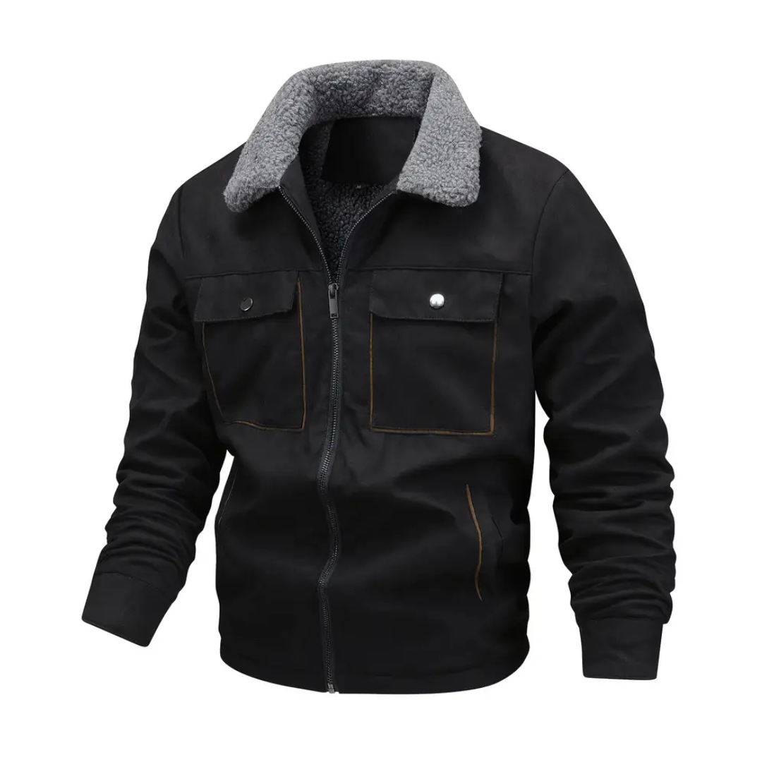 EB | Herren Outdoor-Jacke gefüttert mit Teddy & Schalkragen