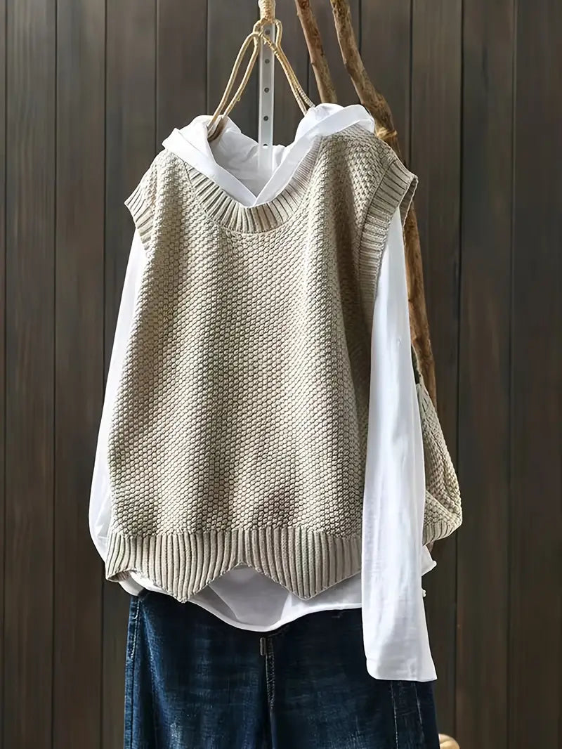 EB | Strickweste Mit Rundhals