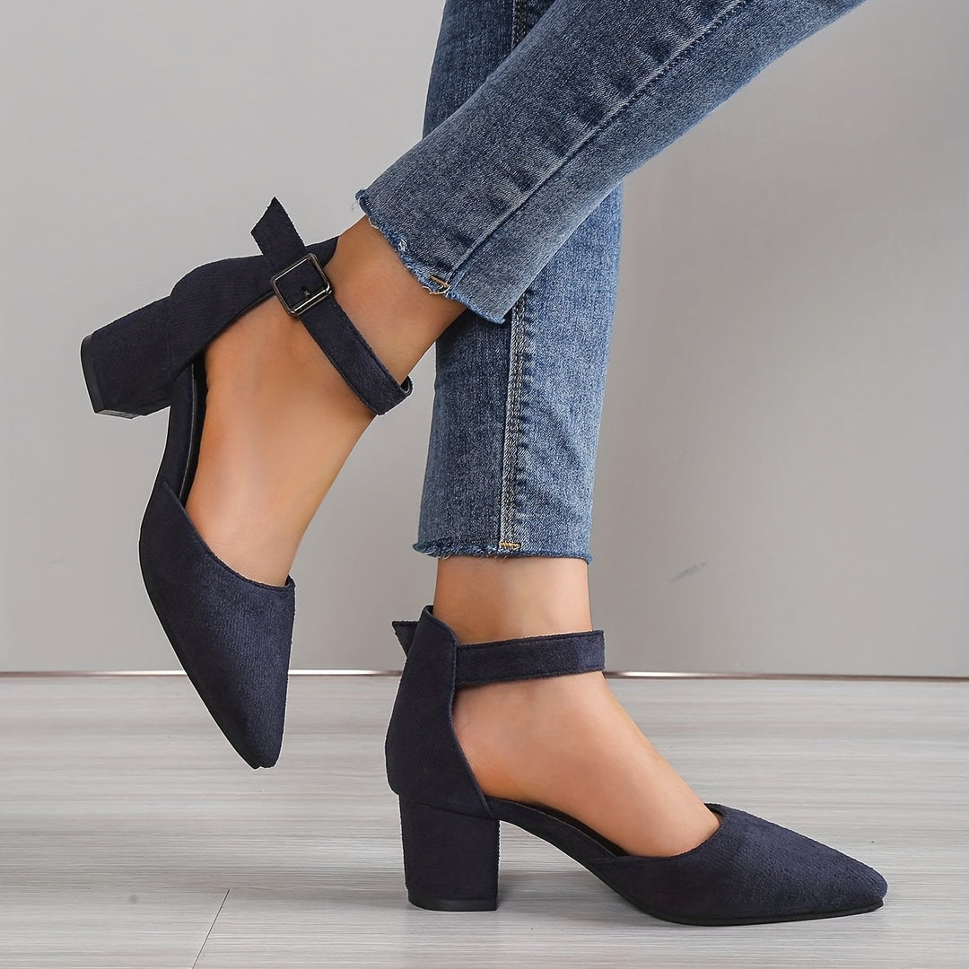 EB | Damen Sandalen mit Blockabsatz Schnürung, mit Knöchelriemen, Elegant
