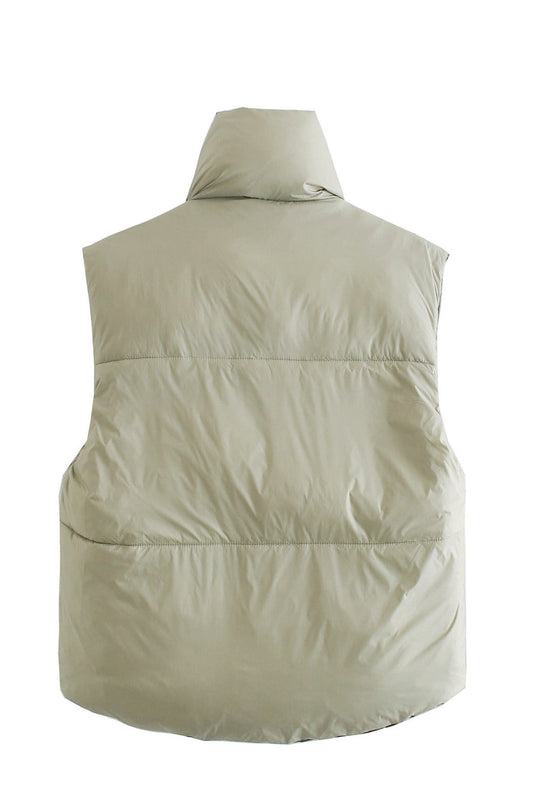 EB | Zip-Up Drawstring Puffer Weste