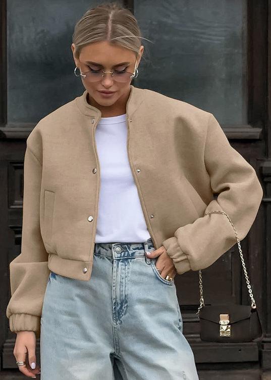 EB | Luxuriöse Wollflugjacke - Khaki