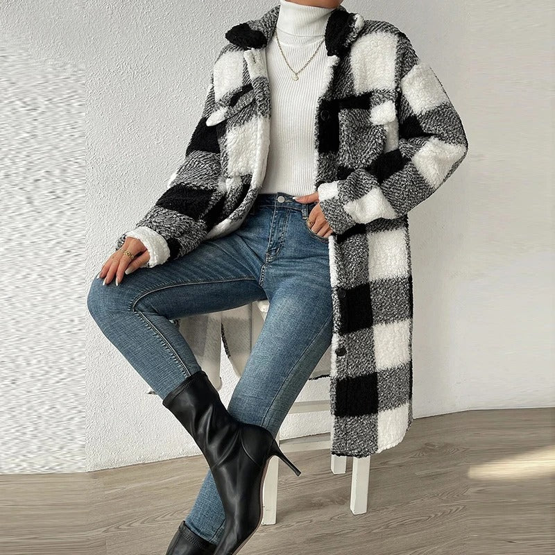 EB | Kariertes Overshirt Aus Teddyfleece