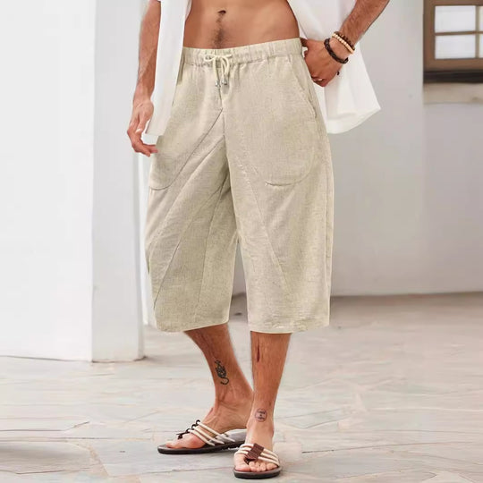 EB | Shorts mit Taschen aus Baumwolle und Leinen