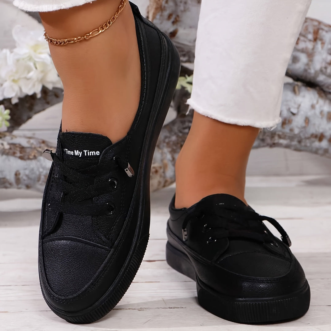Damen Schnürung Orthopädische Flache Schuhe EB