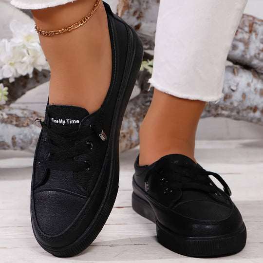 Damen Schnürung Orthopädische Flache Schuhe EB