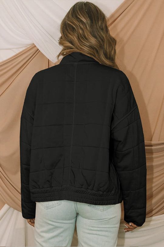 EB | Aufgesetzte Tasche Steppjacke Crop