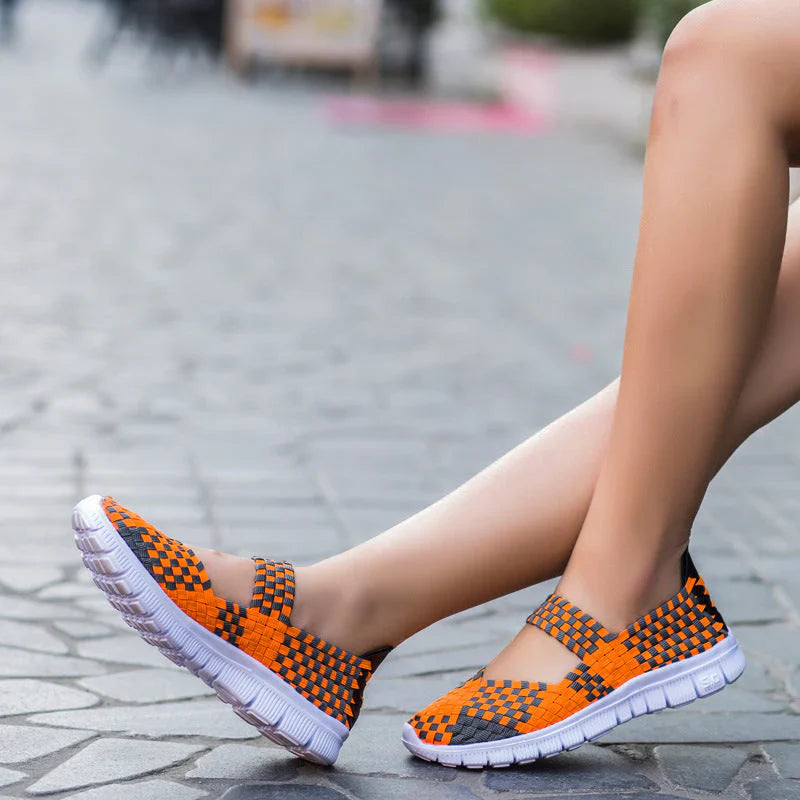 EB elastische Band gewebt leichte flache Schuhe