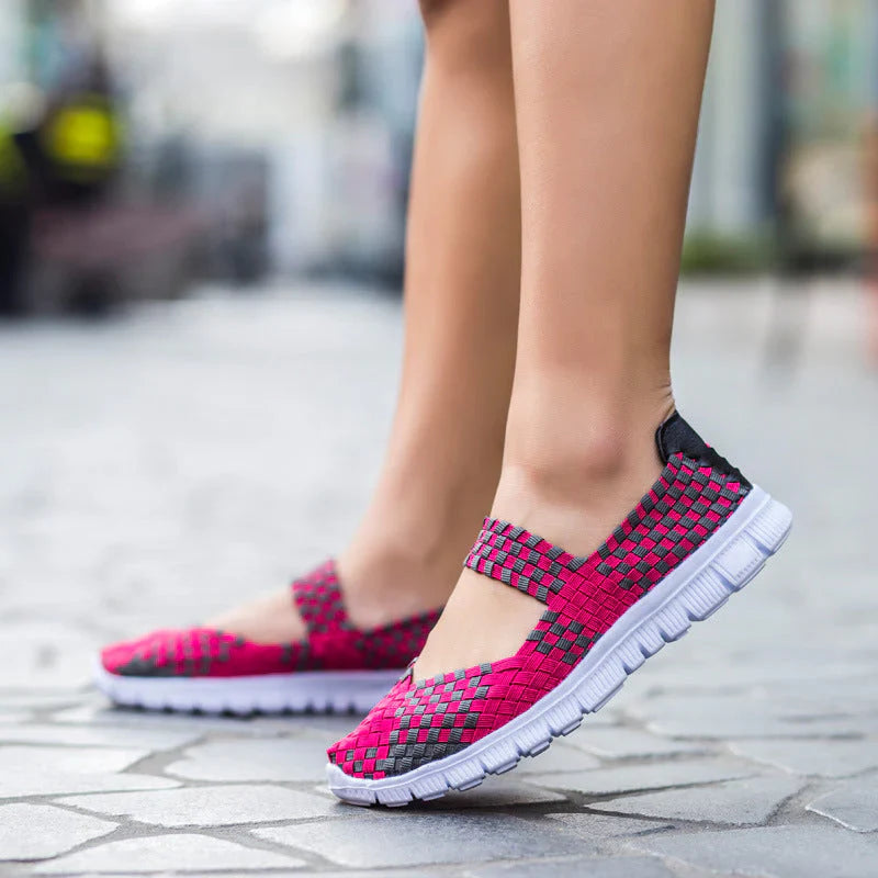 EB elastische Band gewebt leichte flache Schuhe