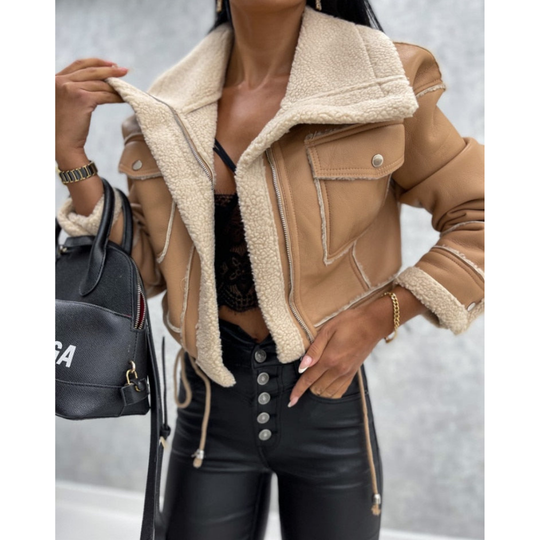 EB | Stylische Winter Cropped Jacke Warm