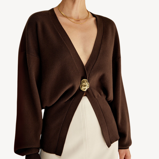 EB | Damen Strick V-Ausschnitt Cardigan Pullover