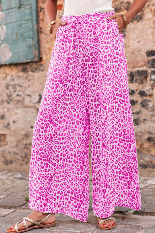 EB | Leopard Zugband Weite Beinform Pants