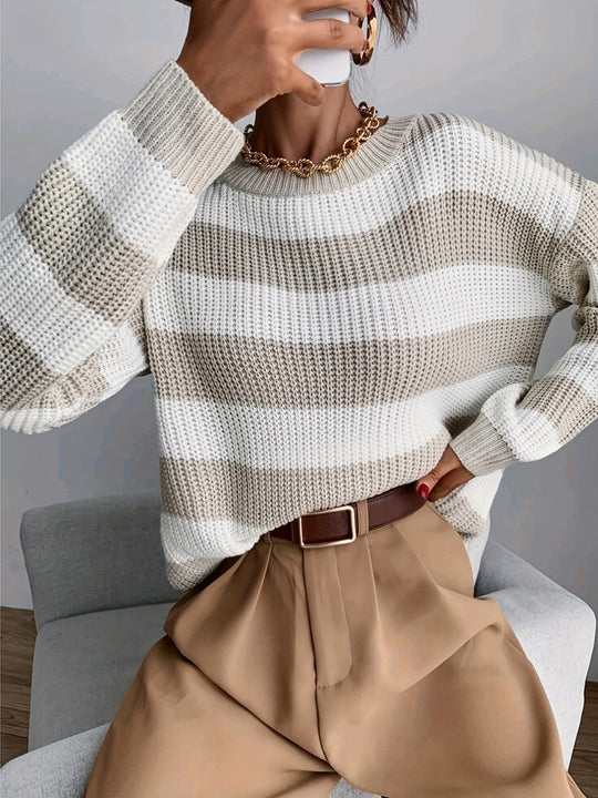 EB | Bequemer Gestreifter Pullover