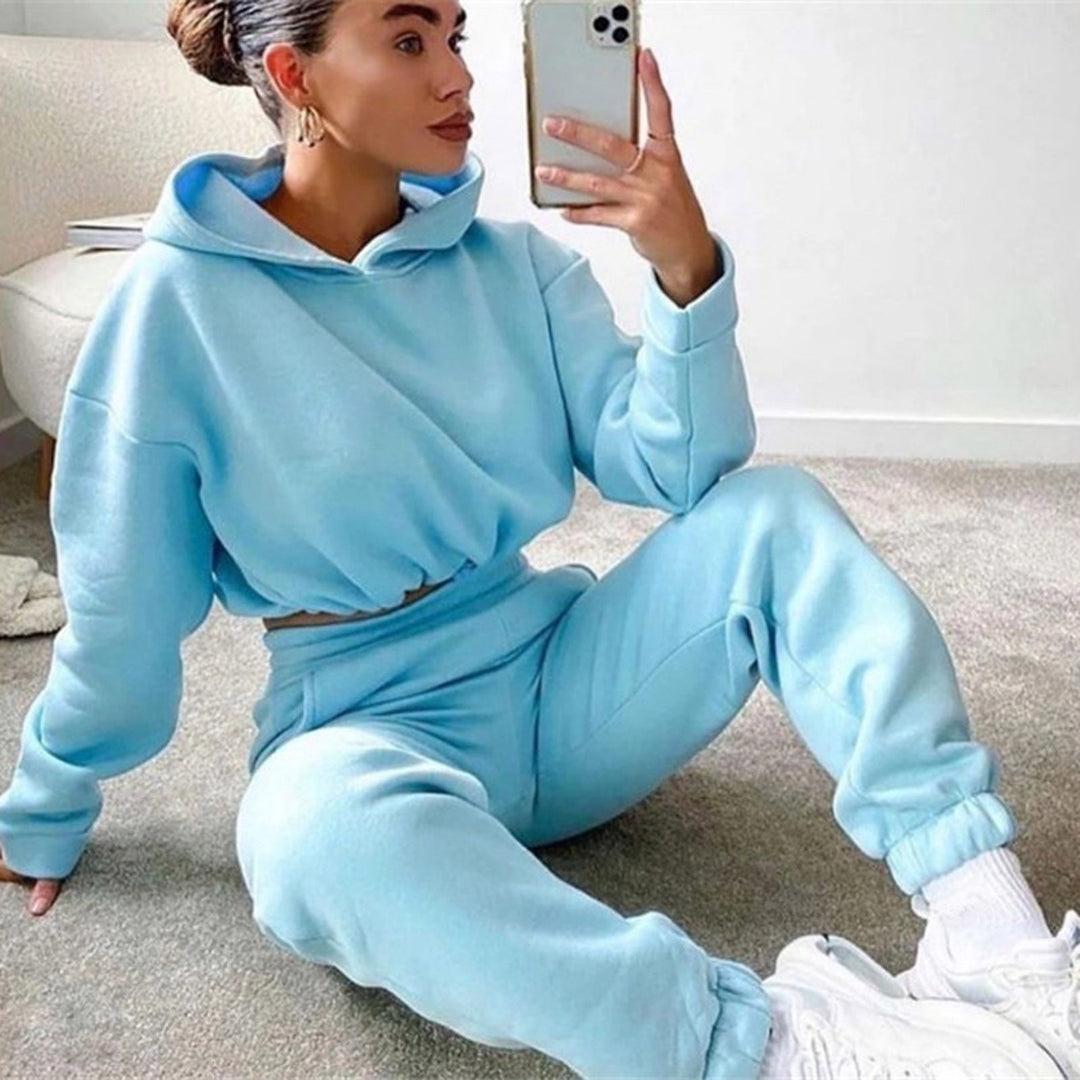 EB | Jogginganzug Zweiteiler mit Cropped Hoodie
