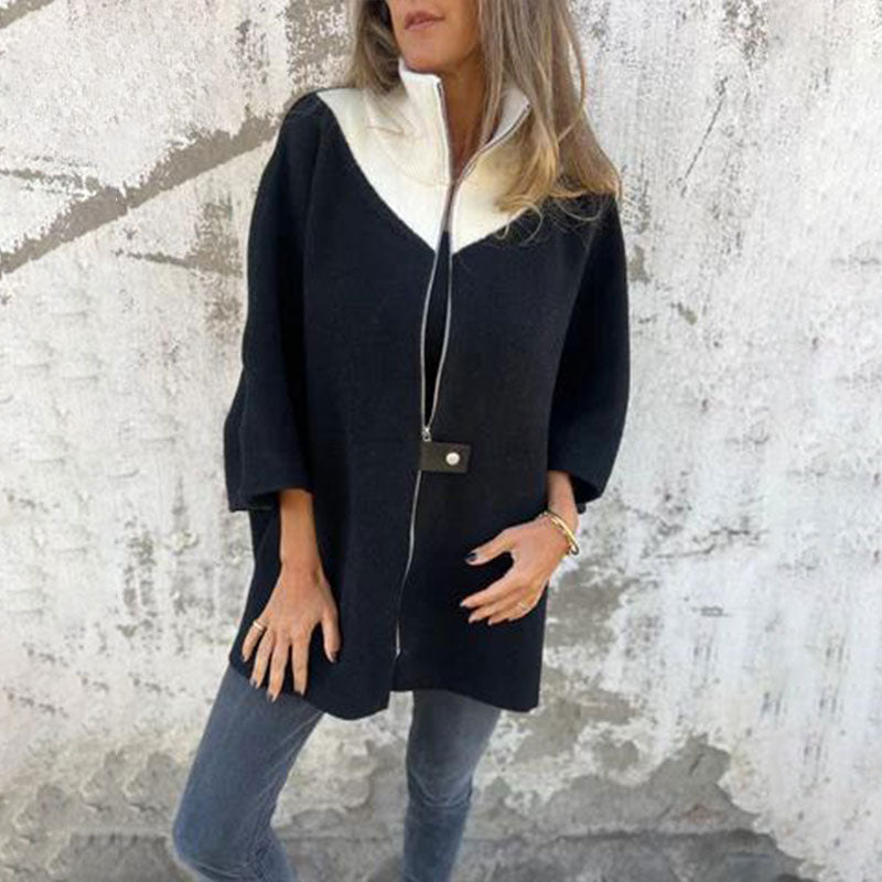 EB | Bicolor-Langjacke für elegante Lagenlooks
