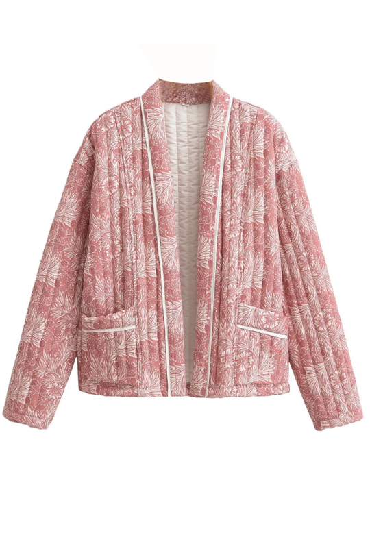 EB | Fashion Vielseitiger Bedruckter Cardigan Langarm Baumwolljacke