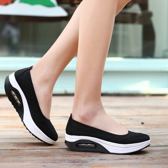 Damen Komfortable Slip-On Sneakers mit dämpfendem Air-Cushion-System EB