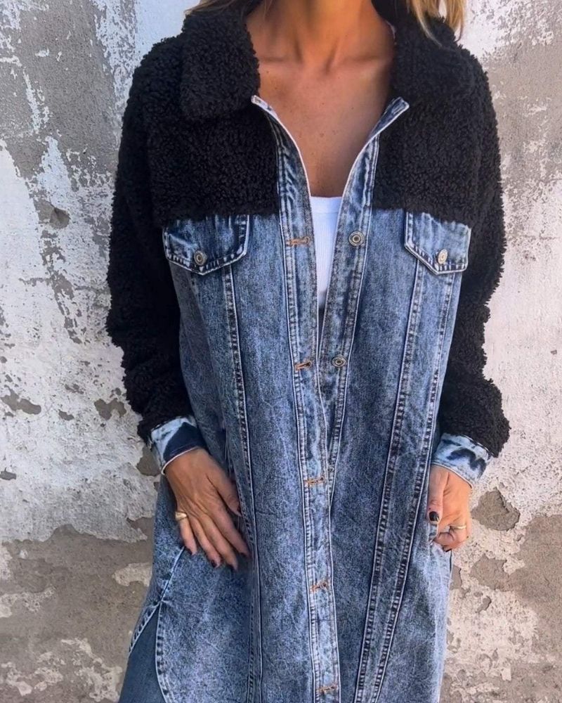 EB | Revers Einreiher Denim Jacke