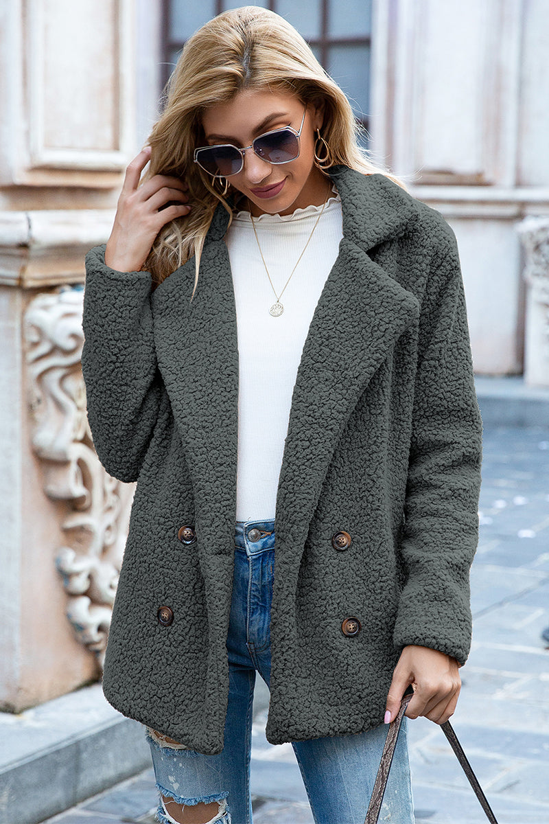 EB | Full Size Reverskragen Sherpa Mantel