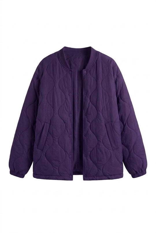 Damen nan leichte gesteppte Kurzjacke mit Wolkenquilt und Druckknopfblende EB