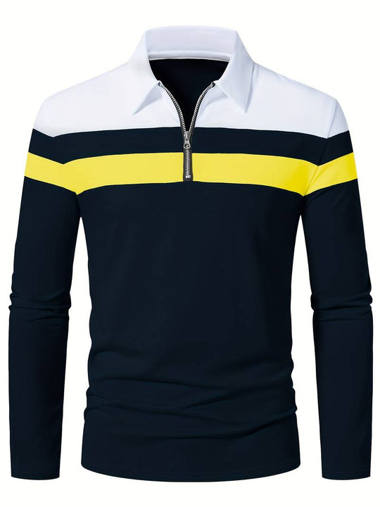 EB – langärmliges poloshirt mit reißverschluss